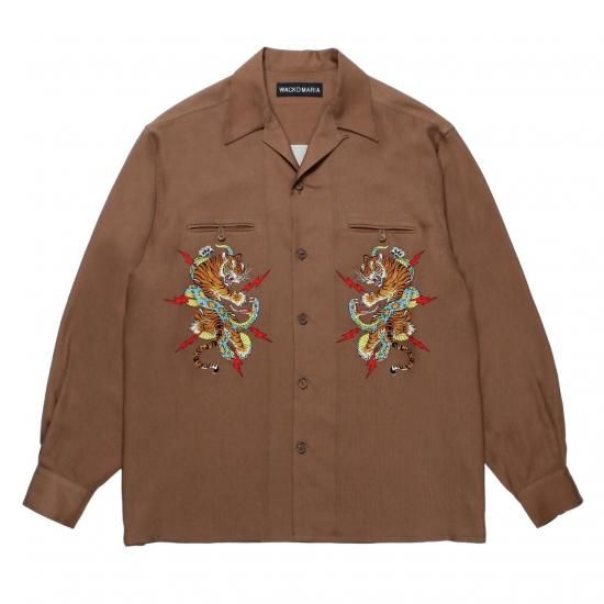 <img class='new_mark_img1' src='https://img.shop-pro.jp/img/new/icons7.gif' style='border:none;display:inline;margin:0px;padding:0px;width:auto;' />WACKO MARIA(拾ޥꥢ) / TIM LEHI / HAWAIIAN SHIRT L/SBROWN