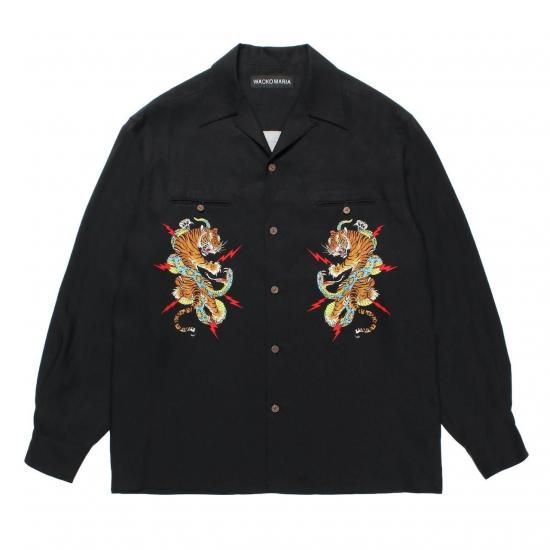 <img class='new_mark_img1' src='https://img.shop-pro.jp/img/new/icons7.gif' style='border:none;display:inline;margin:0px;padding:0px;width:auto;' />WACKO MARIA(拾ޥꥢ) / TIM LEHI / HAWAIIAN SHIRT L/SBLACK