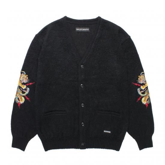 <img class='new_mark_img1' src='https://img.shop-pro.jp/img/new/icons7.gif' style='border:none;display:inline;margin:0px;padding:0px;width:auto;' />WACKO MARIA(拾ޥꥢ) / TIM LEHI / MOHAIR KNIT CARDIGANBLACK