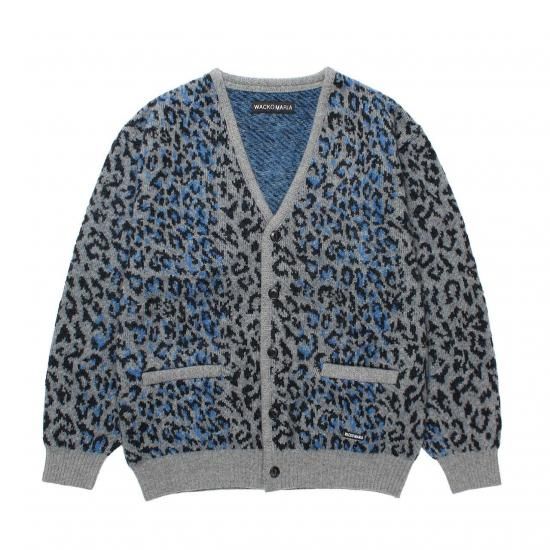 <img class='new_mark_img1' src='https://img.shop-pro.jp/img/new/icons50.gif' style='border:none;display:inline;margin:0px;padding:0px;width:auto;' />WACKO MARIA(拾ޥꥢ) / LEOPARD MOHAIR JACQUARD KNIT CARDIGANGRAY