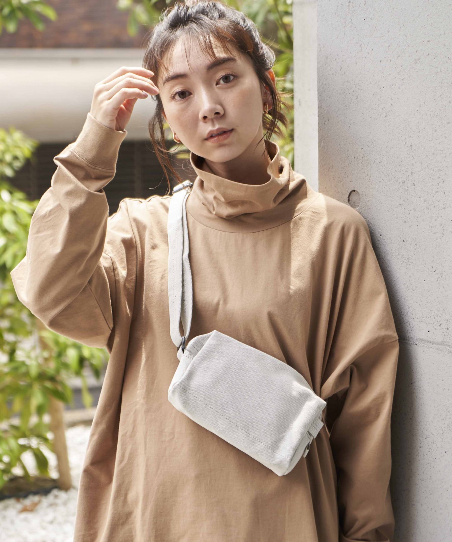【QWSTION】HIP POUCH / BANANATEX® L.GRY