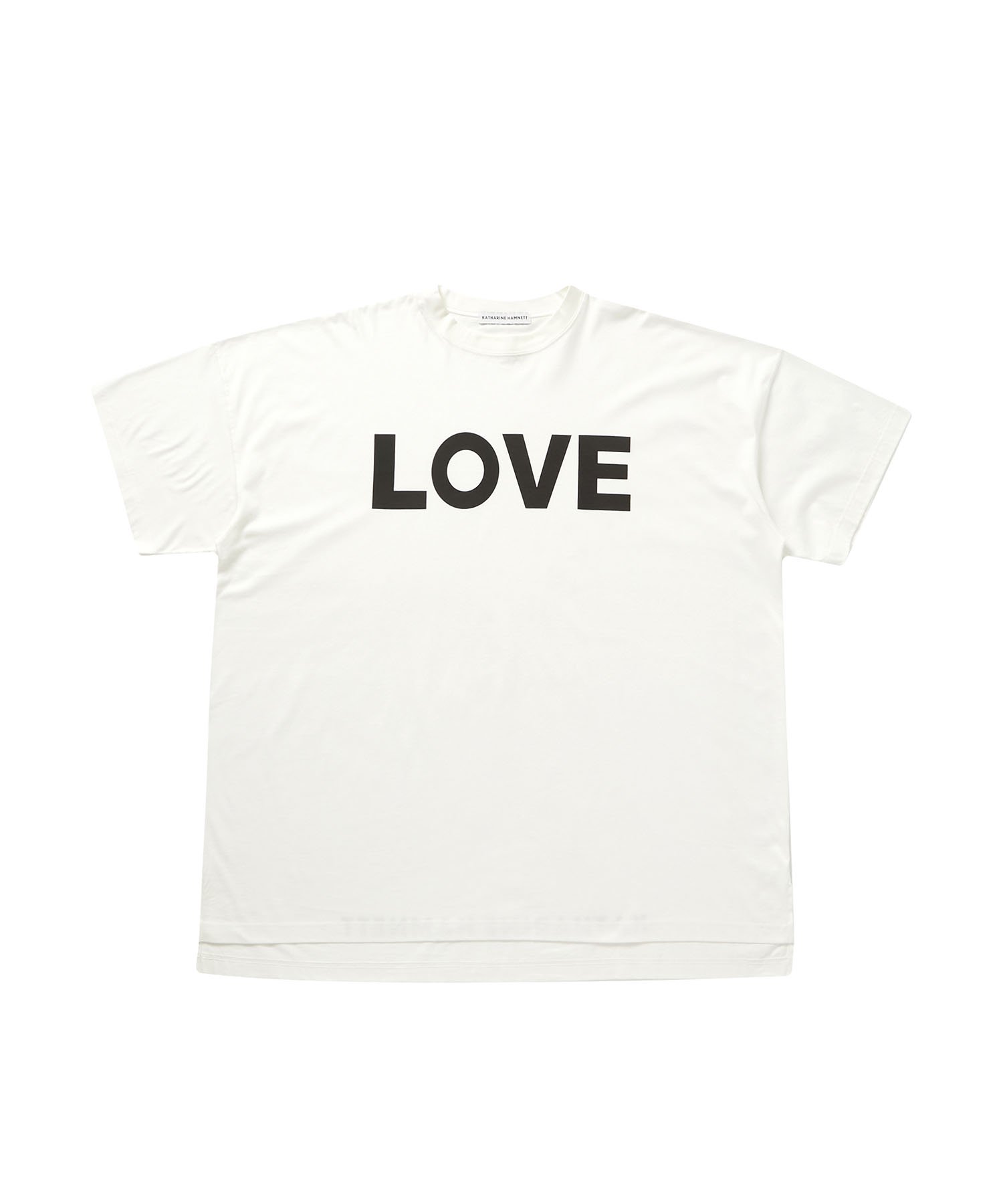 <img class='new_mark_img1' src='https://img.shop-pro.jp/img/new/icons15.gif' style='border:none;display:inline;margin:0px;padding:0px;width:auto;' />【KATHARINE HAMNETT】SUPER BIG TEE WITH LOVE（WHT）