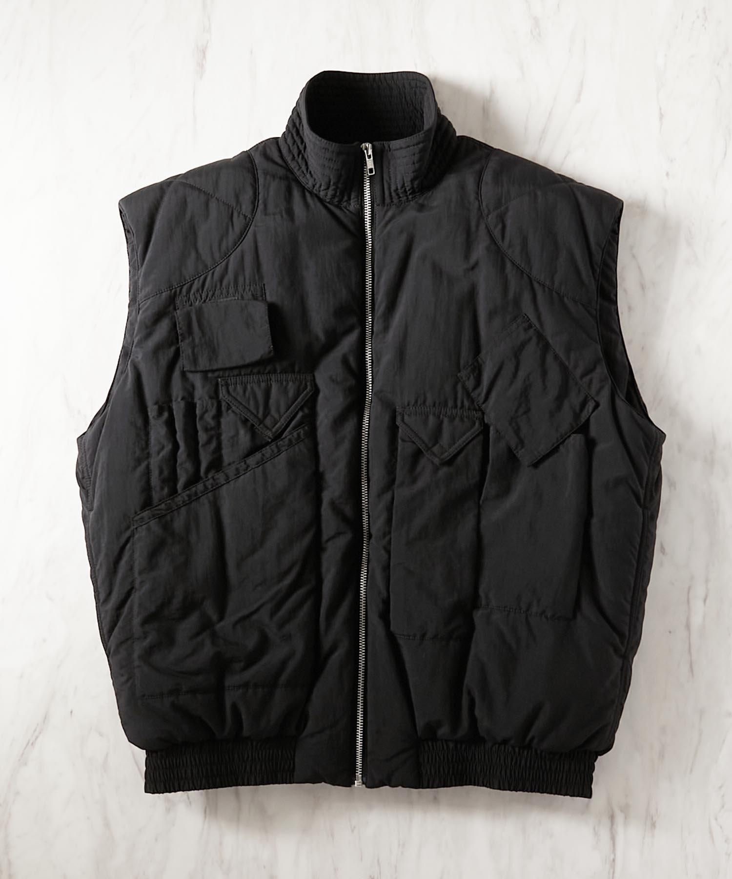 【KATHARINE HAMNETT】RECYCLED NYLON INSALATION MULTI POCKET VEST - REBIRTH  PROJECT STORE | リバースプロジェクトストア公式通販