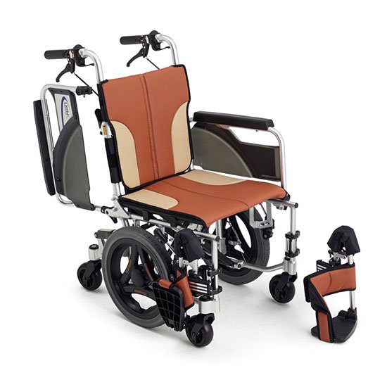 【MiKi/ミキ】室内用スレンダー6輪車椅子 skit600 スキット 介助用 介助ブレーキ付