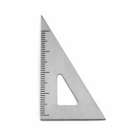 チタン三角定規　目盛り4cm　メッセージ刻印可