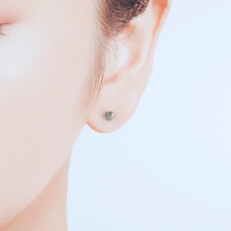 チタンピアス ハートモチーフ 1.2mm(16G)軸太ロングポスト