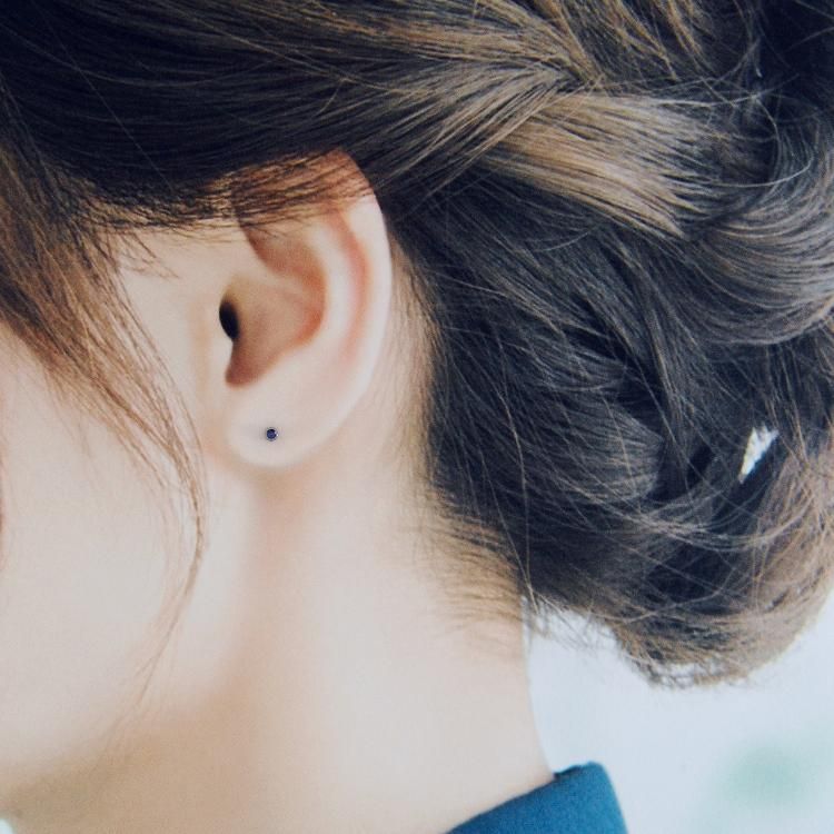 チタンピアス 天然石ブルーサファイア - チタンアクセサリー専門 チタンピアス 天然石ブルーサファイア - チタンアクセサリー専門