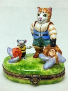 Parry Veille リモージュボックス 猫 猫雑貨 フランス製-