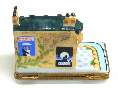 リモージュボックス　パリの景色のキャンバスと絵の具セット　フランス製　ミニチュア リモージュボックス パリの景色のキャンバスと絵の具セット