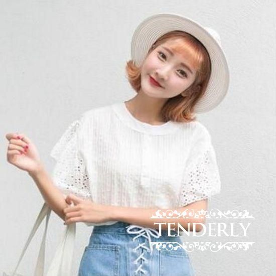 美品 Arpege story エンブロイダリー半袖ブラウス Sサイズ 白 エンブロイダリー半袖ブラウス | シャツ・ブラウス | Arpege