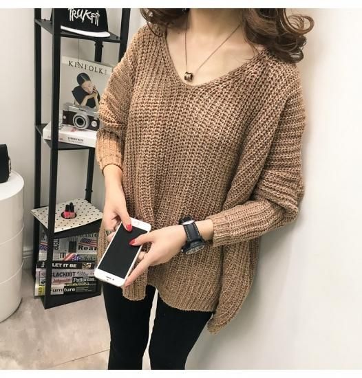 marai ニット セーター レディース 秋冬 Vネック トップス プル
