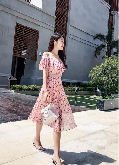 グラマラスジェーン 肩 出し オフショルダー シフォン ワンピース 黒 ピンク 楽天市場】オフショルダー ワンピース レディース マキシ