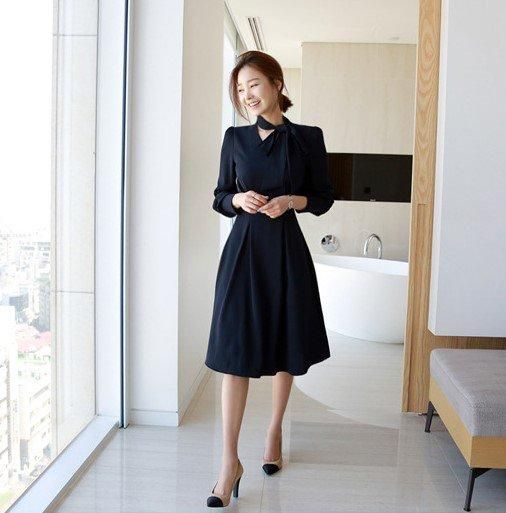 【DKNY】大人上品ビジネスカジュアル仕事オフィス膝丈ワンピース 楽天市場】普段着膝丈ワンピースの通販