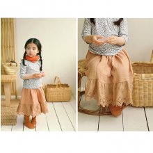 lace long skirt<br>vintage orange<br>Amber<br>18SS