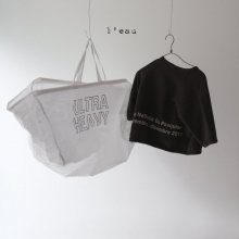 25 back lettering T<br>charcoal<br>『 l'eau 』<br>19FW<br>定価<s>2,600円</s><br>XS/S/M/XL