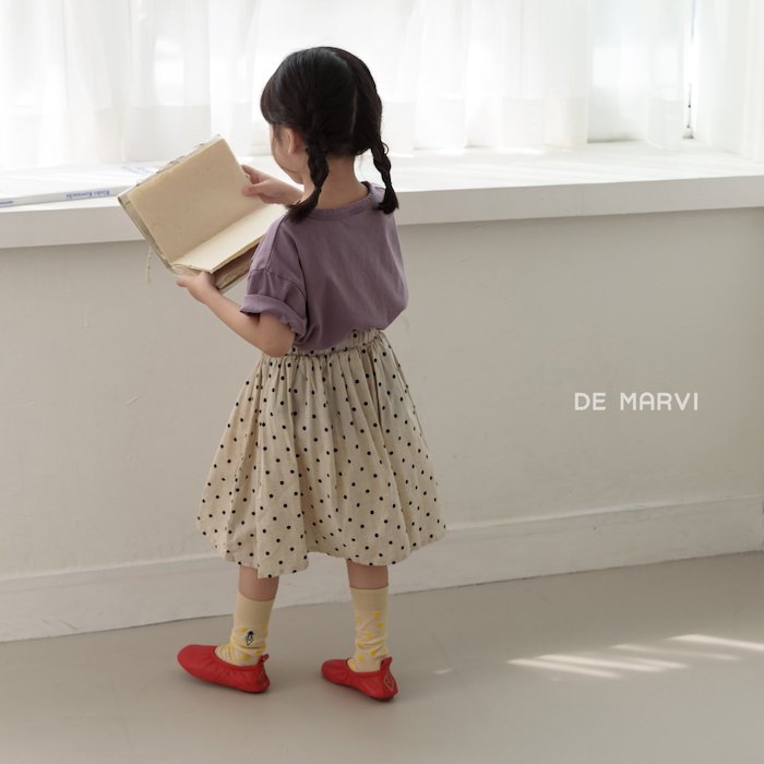 韓国子供服 「 にじいろこどもふく 」 Summer dot skirt | de marvi