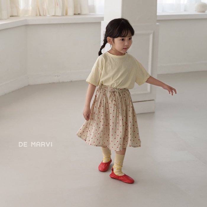 韓国子供服 「 にじいろこどもふく 」 Summer dot skirt | de marvi