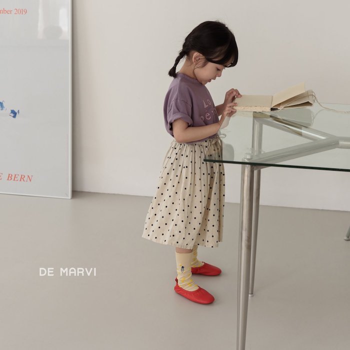 韓国子供服 「 にじいろこどもふく 」 Summer dot skirt | de marvi