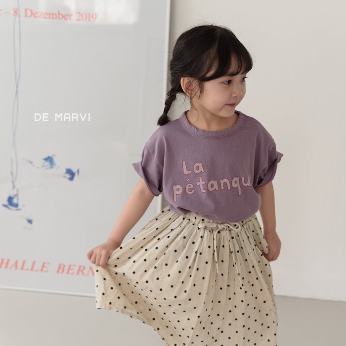 韓国子供服 「 にじいろこどもふく 」 Summer dot skirt | de marvi