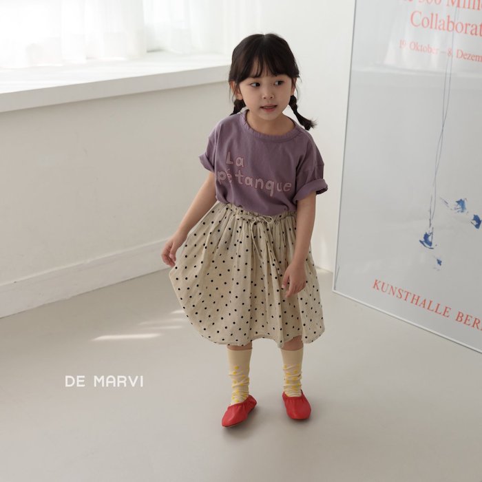 韓国子供服 「 にじいろこどもふく 」 Summer dot skirt | de marvi