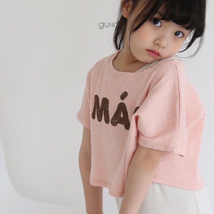 韓国子供服 にじいろこどもふく mas crop T | 21SS guno・ Import