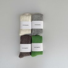 Wool Twist Socks<br>『viviennelee』<br>21FW<br>Adult