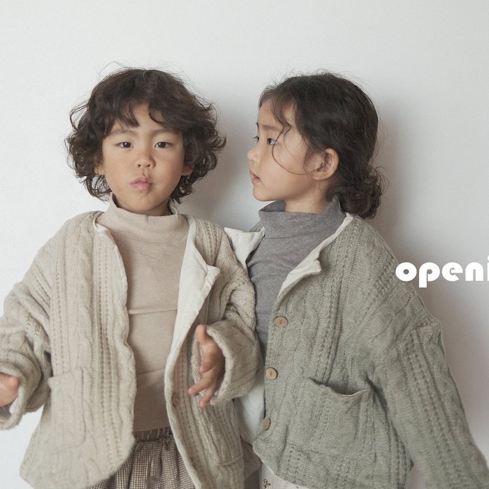 韓国子供服 にじいろこどもふく Dorothy knit cardigan | 21FW