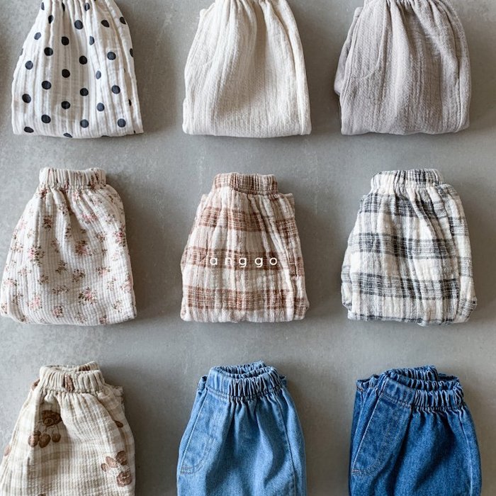 韓国子供服 にじいろこどもふく Plain pants 22SS anggo Import Kidswear nijiiro