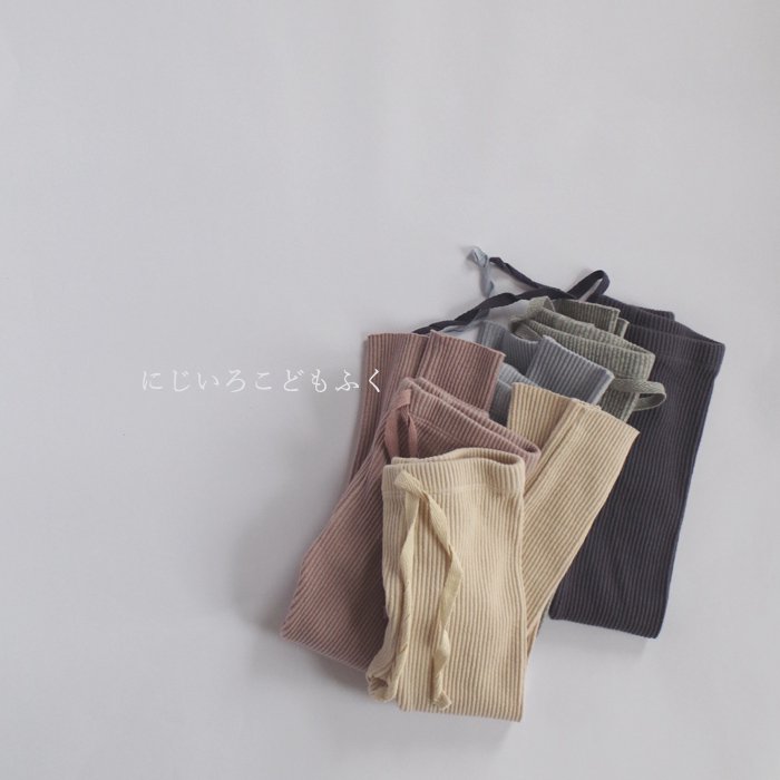 韓国子供服 「 にじいろこどもふく 」 22SS Ribbed leggings | de