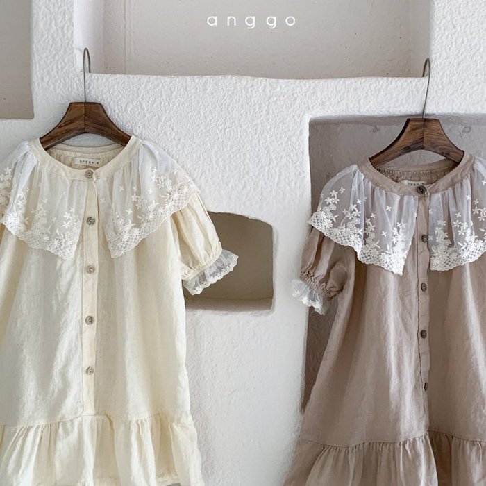 韓国子供服 にじいろこどもふく Milk Tea Dress | 22SS anggo Import