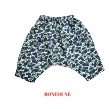 Cool Flower Maru Pants<br>Navy<br>『boneoune』<br>22SS