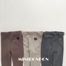 embroidery leggings<br>3 color<br>minibonbon<br>22AW