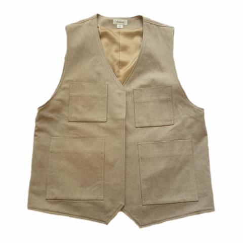 <img class='new_mark_img1' src='https://img.shop-pro.jp/img/new/icons16.gif' style='border:none;display:inline;margin:0px;padding:0px;width:auto;' /><50% off>tone / TROPICAL GILET - beige