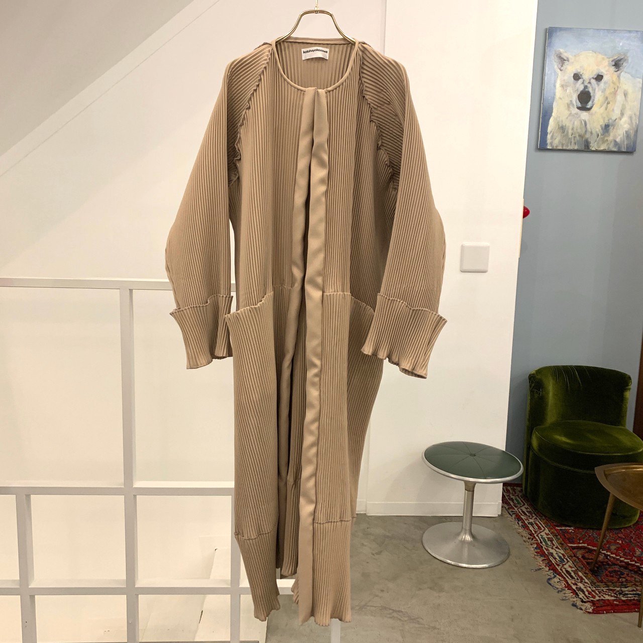 kotohayokozawa / Pleats Coat - beige - CONTE-NU