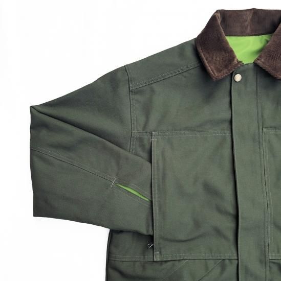 COMFORTABLE REASON / Reversible Work Jacket - olive/green - CONTE-NU