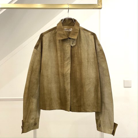 <40% off>ERiKOKATORi / Flow Dye Nylon Jacket - beige × brown