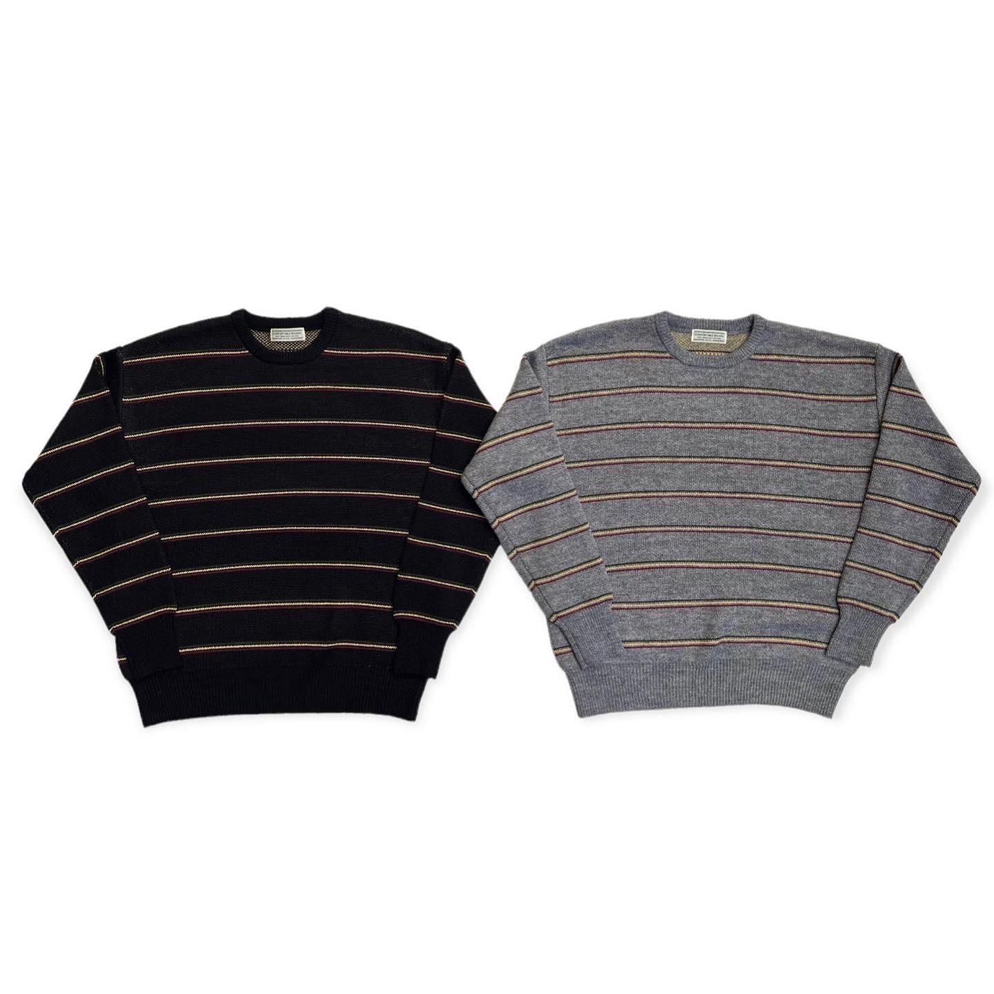 COMFORTABLE REASON / Pinstripe Rasta Sweater - black, gray - CONTE-NU COMFORTABLE REASON / Pinstripe Rasta Sweater - black, gray - CONTE-NU