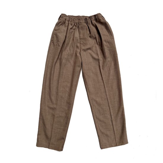 COMFORTABLE REASON / Washable Wool Slacks - top brown, top beige