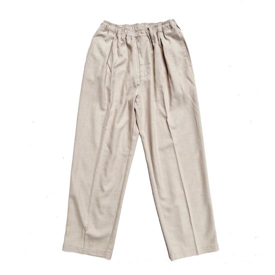 COMFORTABLE REASON / Washable Wool Slacks - top brown, top beige