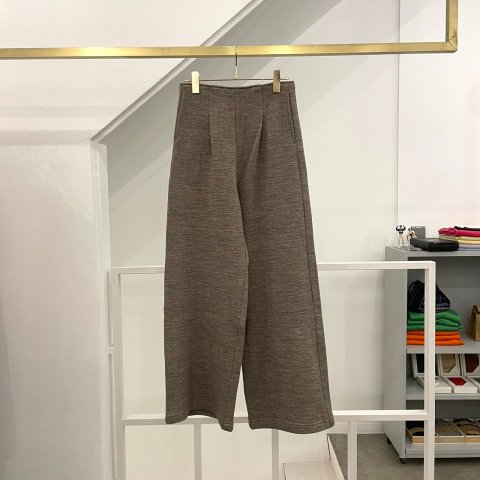 ERiKOKATORi / Wool Sweat Wide Pants - brown