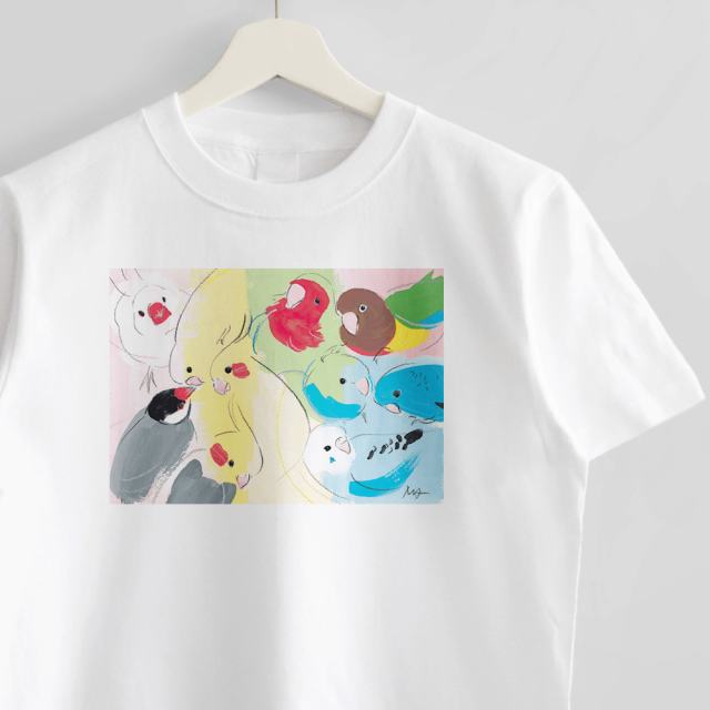 Tシャツ（オクムラミチヨ / いろいろ小鳥さんたち2021）