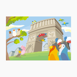 鳥と世界 -フランス編- ポストカード