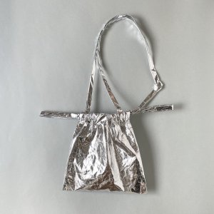 DRAWSTRING BAG WITH STRAP XS / metal / formuniform