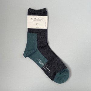 GEMINI / Socks / Charcoal & Bottlegreen / KARMAN LINE