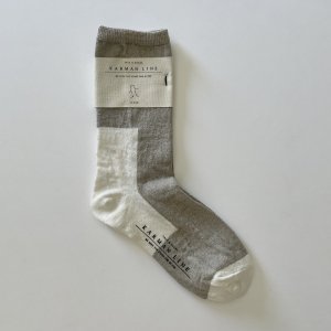 GEMINI / Linen socks / Raw & White / KARMAN LINE