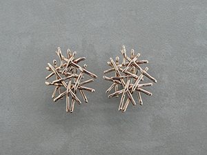O-TRAMA ORDITO-05 / Earrings / Bronze