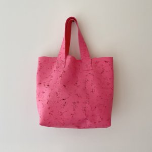 SMALL SQUARE BAG - LARGE HANDLES / PINK / LUISA CEVESE RIEDIZIONI