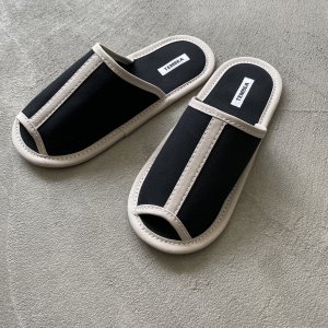 VELVET 顼 TEMBEA slipper / BLACK  SAND-BEIGE