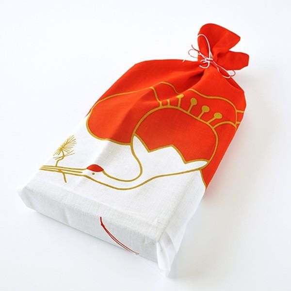 加藤萬 華市松｜紅白手ぬぐい 福鶴 ｜京都 京友禅浸透染 谷口