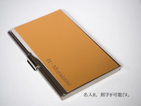 カ－ドケ－ス 名刺入れ 皮革 レザー Yellow- lcm-japan